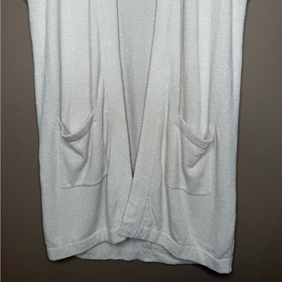Barefoot Dreams Cozychic Ultra Lite Lounge Cardigan in Ivory Soft Cozy Sz Small - Picture 10 of 14